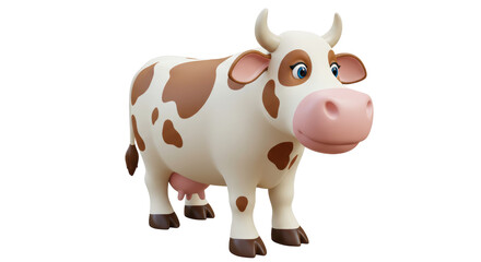 Isolated Cartoon Cow