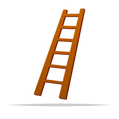 Single ladder vector isolated illustration