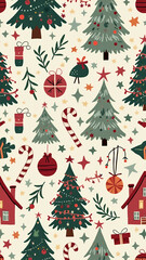 Fototapeta premium set of christmas trees