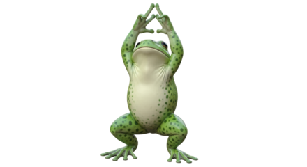 Isolated Yoga Frog