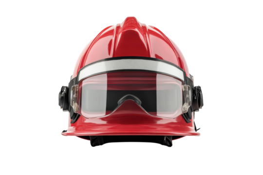 Red Firefighter Helmet Protection Emergency Safety Gear with Visor Protective Firefighting Equipment