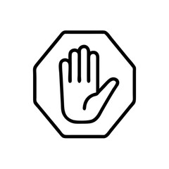 Obraz premium Vector illustration of a hand sign icon with gesture and symbol elements