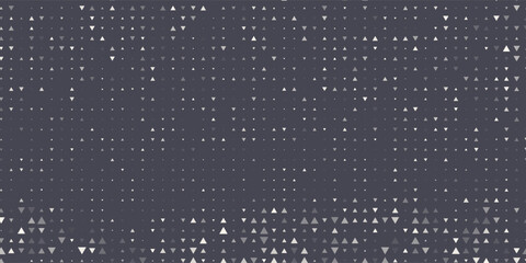 Triangular Halftone Texture Retrowave Vector Geometric Technology Abstract Background. Half Tone Triangles Retro Colored Pattern.