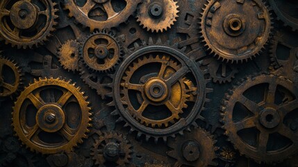 Detailed close-up of gears