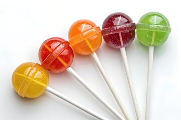 colorful lollipop on a white background