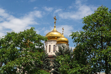 Christ the Saviour or Spassky Cathedral aerial view in Pyatigorsk, a spa city in Caucasian Mineral Waters region in Russia, Stavropol Krai in Russia