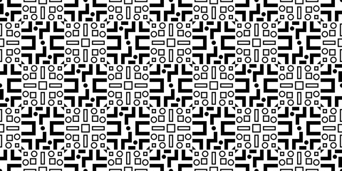 Fototapeta premium Seamless Transparent Art Deco Geometric Pattern for Background Layout Template
