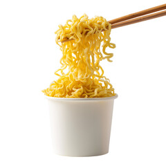 Simple Cup Noodles Being Eaten
