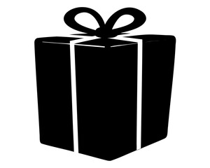 
Gift box icon vector, giftbox silhouette, Gift box with ribbon icon