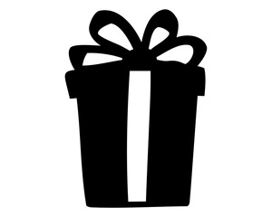 
Gift box icon vector, giftbox silhouette, Gift box with ribbon icon