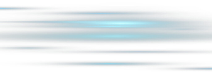 Fototapeta premium Cyan Glowing Neon Motion Lines and Light Blue Abstract Trails. Shine Effect with Starburst, Sunshine Beam, Glow Wave and Isolated Transparent Light Overlay for Futuristic or Tech Design