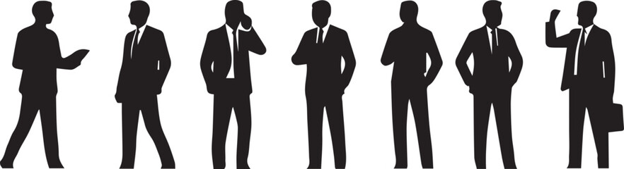 silhouettes of  business man