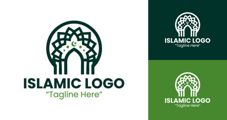 Versatile Islamic Logo for Branding and Corporate Identity in Green
