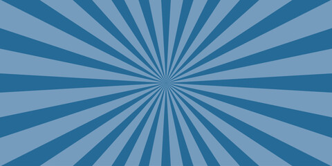 Abstract blue sunburst radial background illustration suitable for various design projects featuring comic style elements