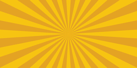 Retro sunburst design vibrant yellow rays bursting from center forming a classic comic book pop art style illustration perfect for various creative projects