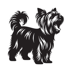 Featuring an adorable Yorkshire Terrier canine illustration, showcasing its distinct form - Yorkshire Terrier silhouette - Yorkshire Terrier Vector - Silhouette of Yorkshire Terrier - dog vector


