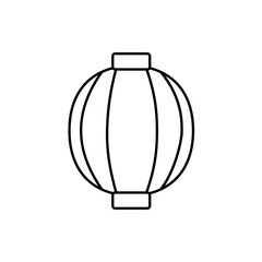 Japanese Lantern Line Icon. Festival & Cultural Decor for UI & Travel Media