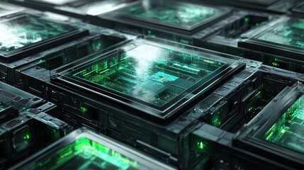 Futuristic circuit board array