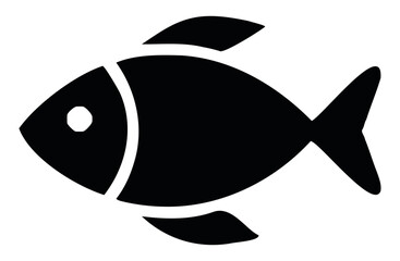 魚のシンプルなシルエットアイコン