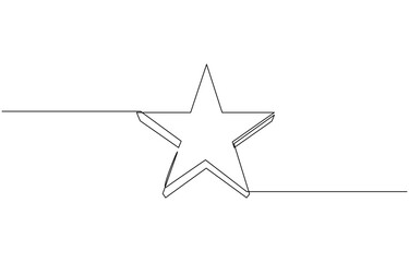 Five Point Star vector icon. Isolated Star, rating flat symbol, Single Line Vector Illustration. Customer Satisfaction, Review, Opinions, Quality.