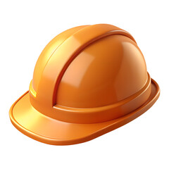 Fototapeta premium Safety First: Orange Hard Hat: A bright orange hard hat, symbolizing safety and protection in construction and industrial settings, is shown in a studio shot.