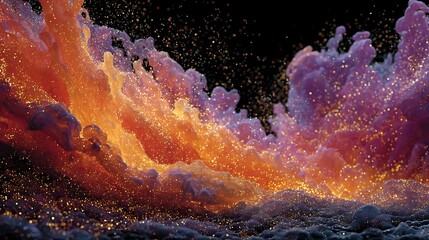 Abstract fiery color burst