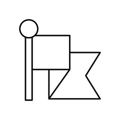 Business Flag Success Goal Line Icon