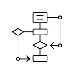 Flowchart Process Diagram Line Icon