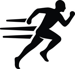 silhouette of a woman running