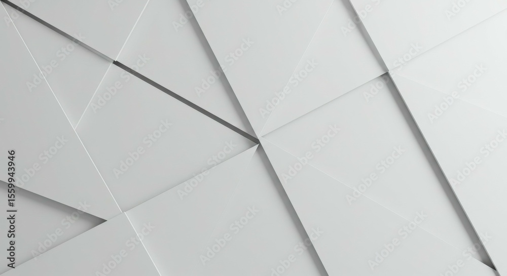 Fototapete abstract white geometric pattern with triangle shapes