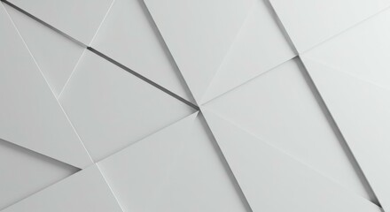Abstract White Geometric Pattern with Triangle Shapes