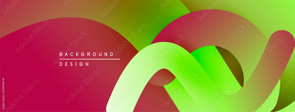 Poster Abstract colorful design. Smooth gradients create flowing shapes, vibrant hues blend seamlessly. Modern aesthetic, dynamic composition.