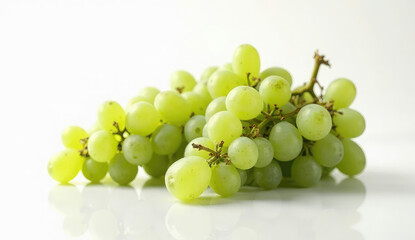 Close-up of a bunch of fresh green grapes.