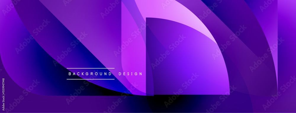 Poster abstract purple design features flowing shapes, gradients. modern background ideal for digital proje