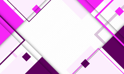 Fototapeta premium Banner background design with geometric shape-Square shape angular vector background- Modern stroke line with magenta color shadow effect 