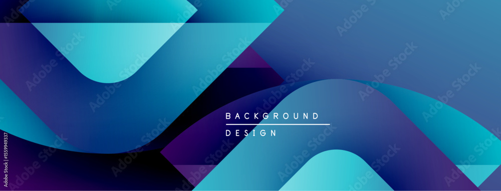 Aufkleber Abstract fluid shapes, vibrant blue purple gradients. Modern design element, dynamic composition, smooth transitions. Background texture for projects.