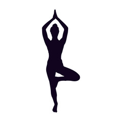 Fototapeta premium Yoga Poses Silhouette