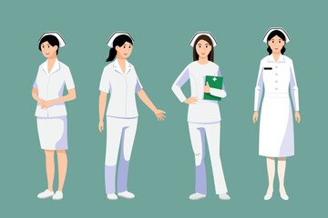 character set in modern style vector illustration