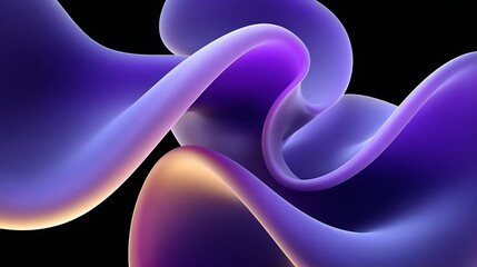 Flowing gradient shape art
