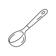 Measuring spoon outline icon. Doodle illustration, vector