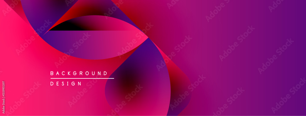 Leinwandbilder Abstract gradient background. Dynamic shapes overlap, creating vibrant visual effect. Modern design elements present smooth transitions.