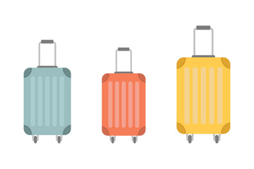 Flat illustration two suitcase travel, travel bags