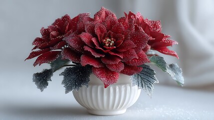 Glittered Poinsettia Holiday