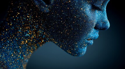 Glittering Woman Silhouette