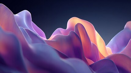 Gradient color abstract shapes