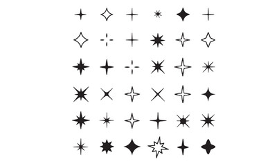 Sparkle Star Icon Set