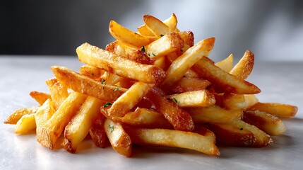 Heap of crispy fries pile