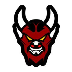 devil face head vector