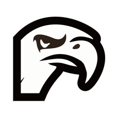 cartoon face eagles vector
