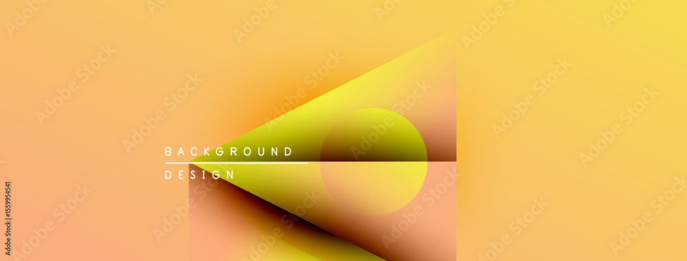 Poster abstract gradient background. yellow, orange hues blend smoothly. minimalist design with geometric s